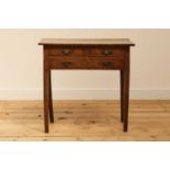 A burr elm side table,