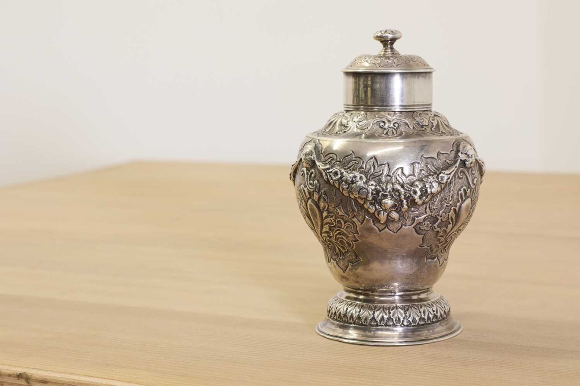 A George II silver tea canister, - Image 3 of 8