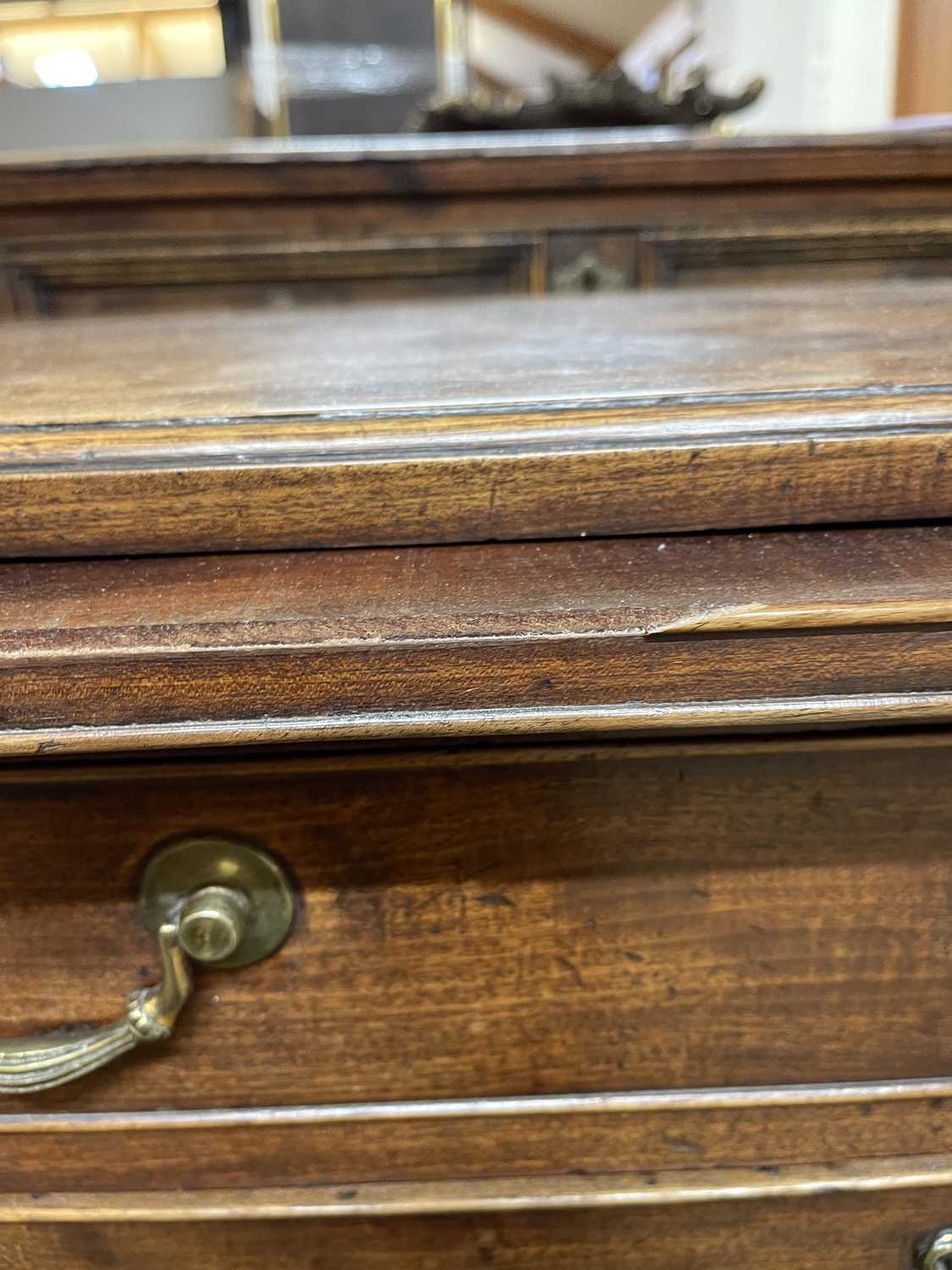 A George III mahogany caddy-top chest of drawers, - Image 9 of 48