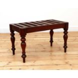 A Victorian mahogany luggage rack,