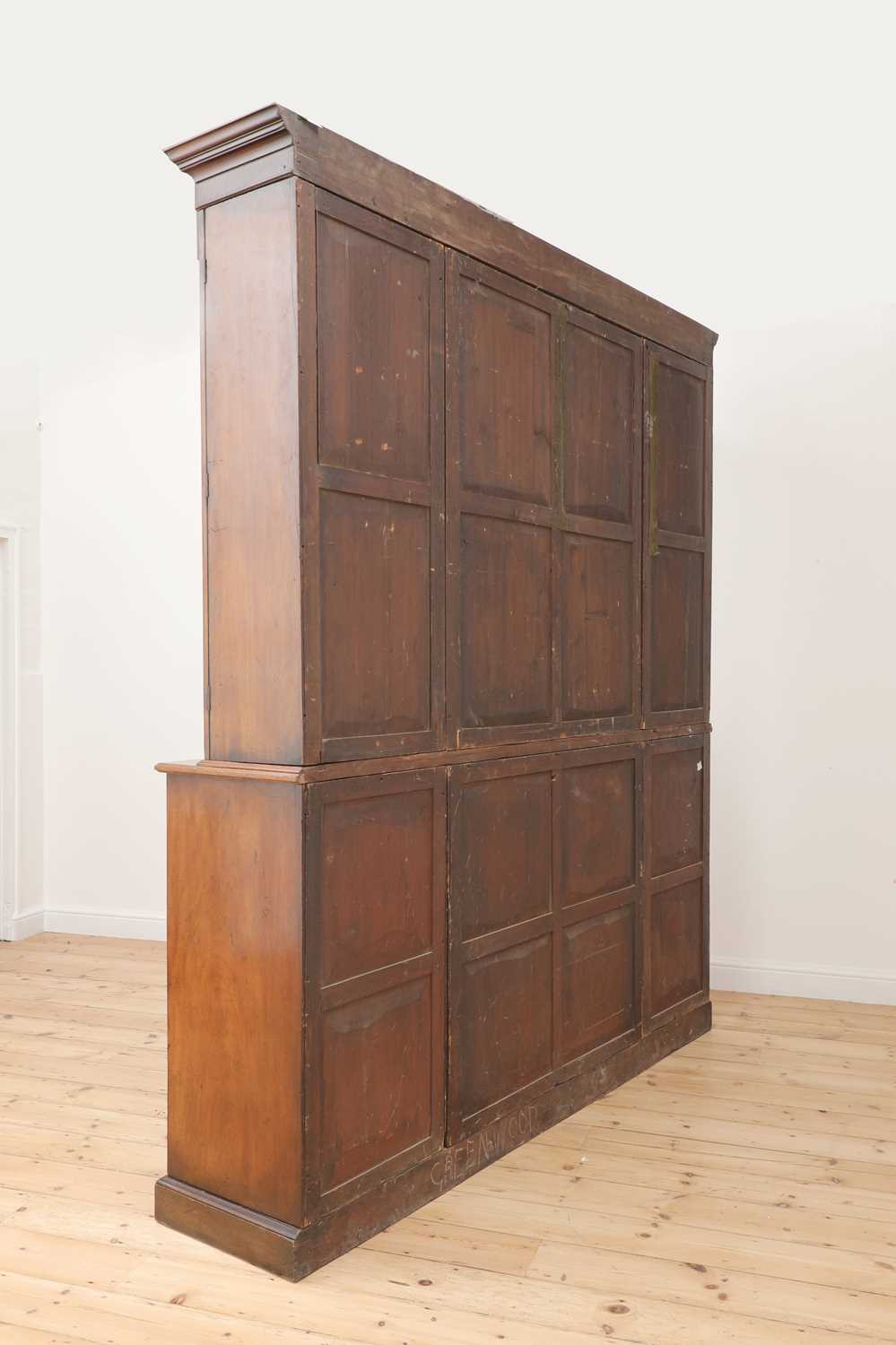 A George III mahogany secretaire breakfront bookcase, - Image 4 of 43