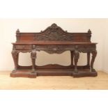 A large mahogany serving table by Gillows of Lancaster,