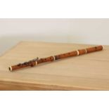 A boxwood and ivory flute,