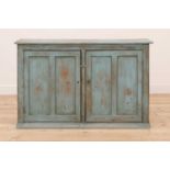 A blue-painted cupboard,