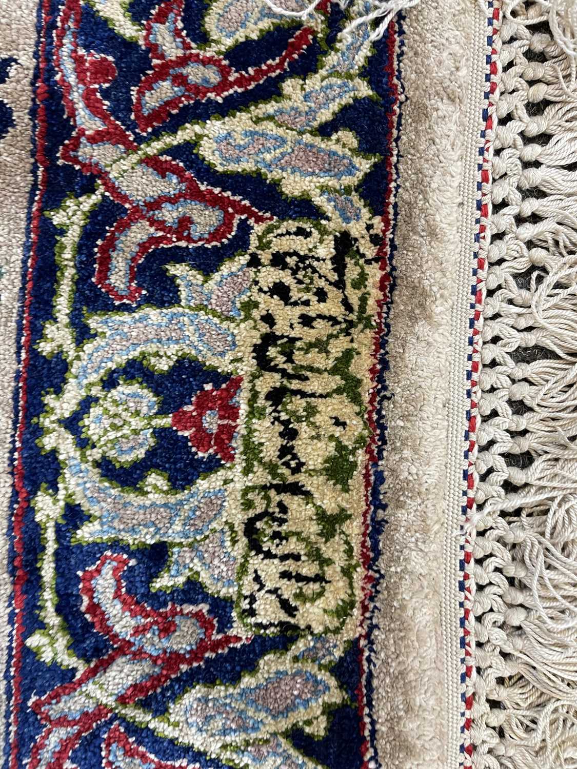 A Persian silk carpet, - Image 12 of 23