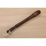 A Victorian turned wooden truncheon,