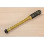 A William IV painted wooden truncheon,