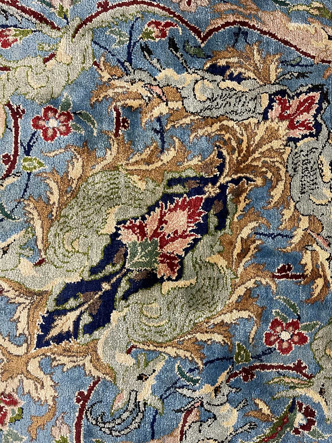 A Persian silk carpet, - Image 14 of 23