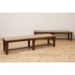 A pair of French oak window seats,