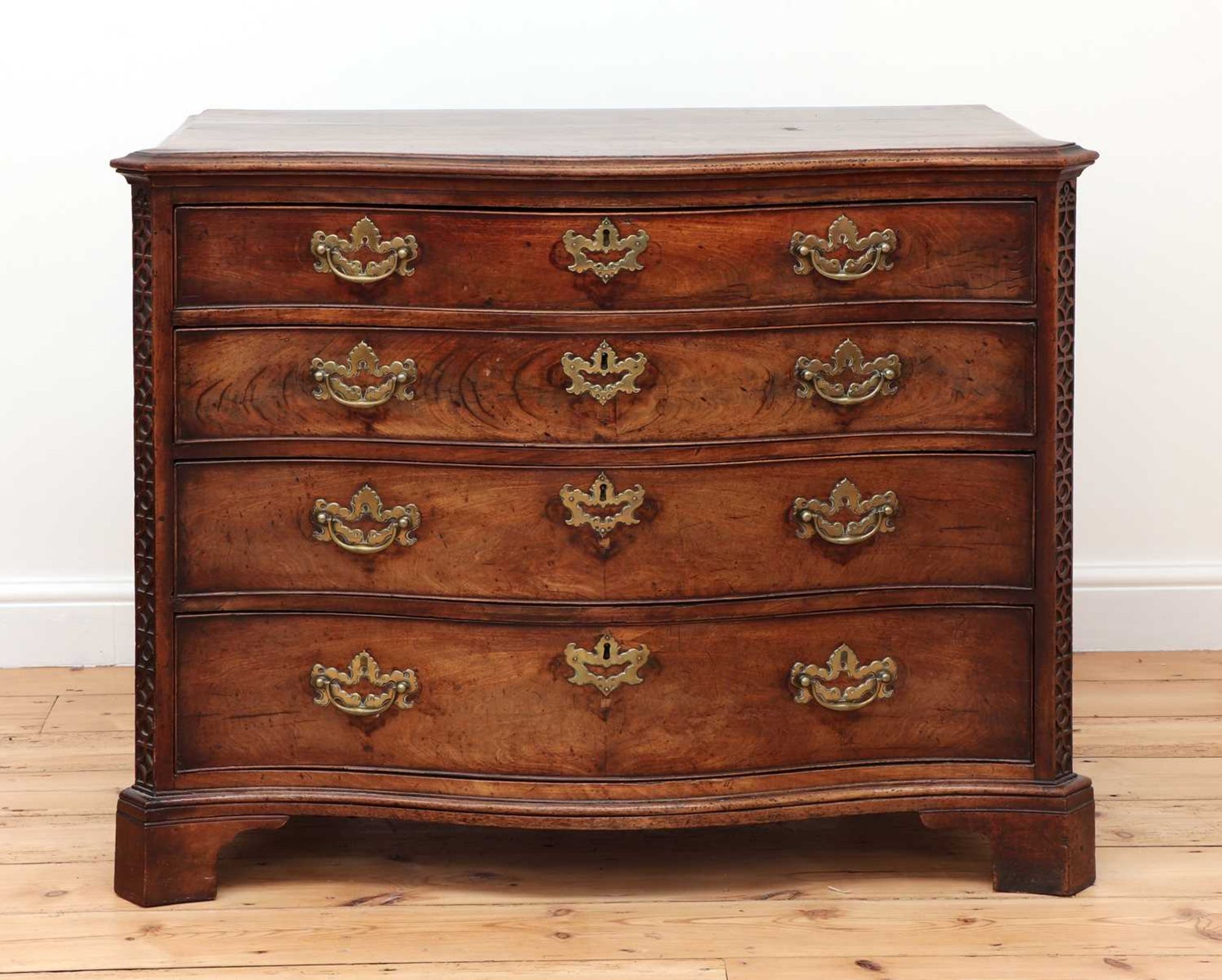 A George III mahogany commode, - Image 3 of 7