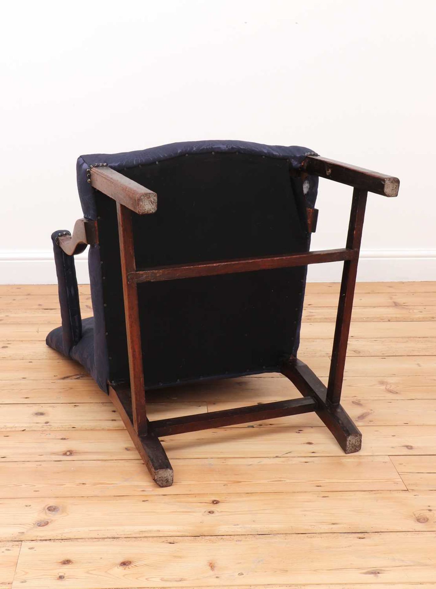 A George III mahogany Gainsborough armchair, - Bild 5 aus 5