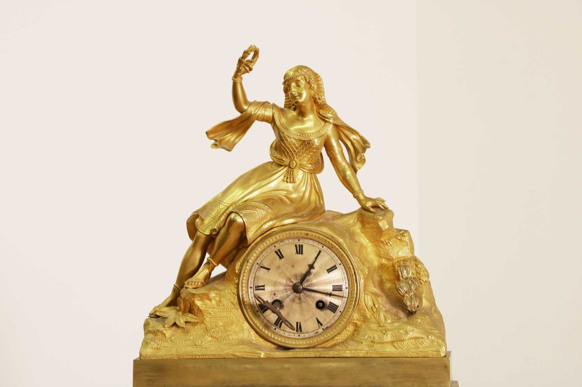 A French Egyptian Revival ormolu mantel clock, - Image 5 of 5
