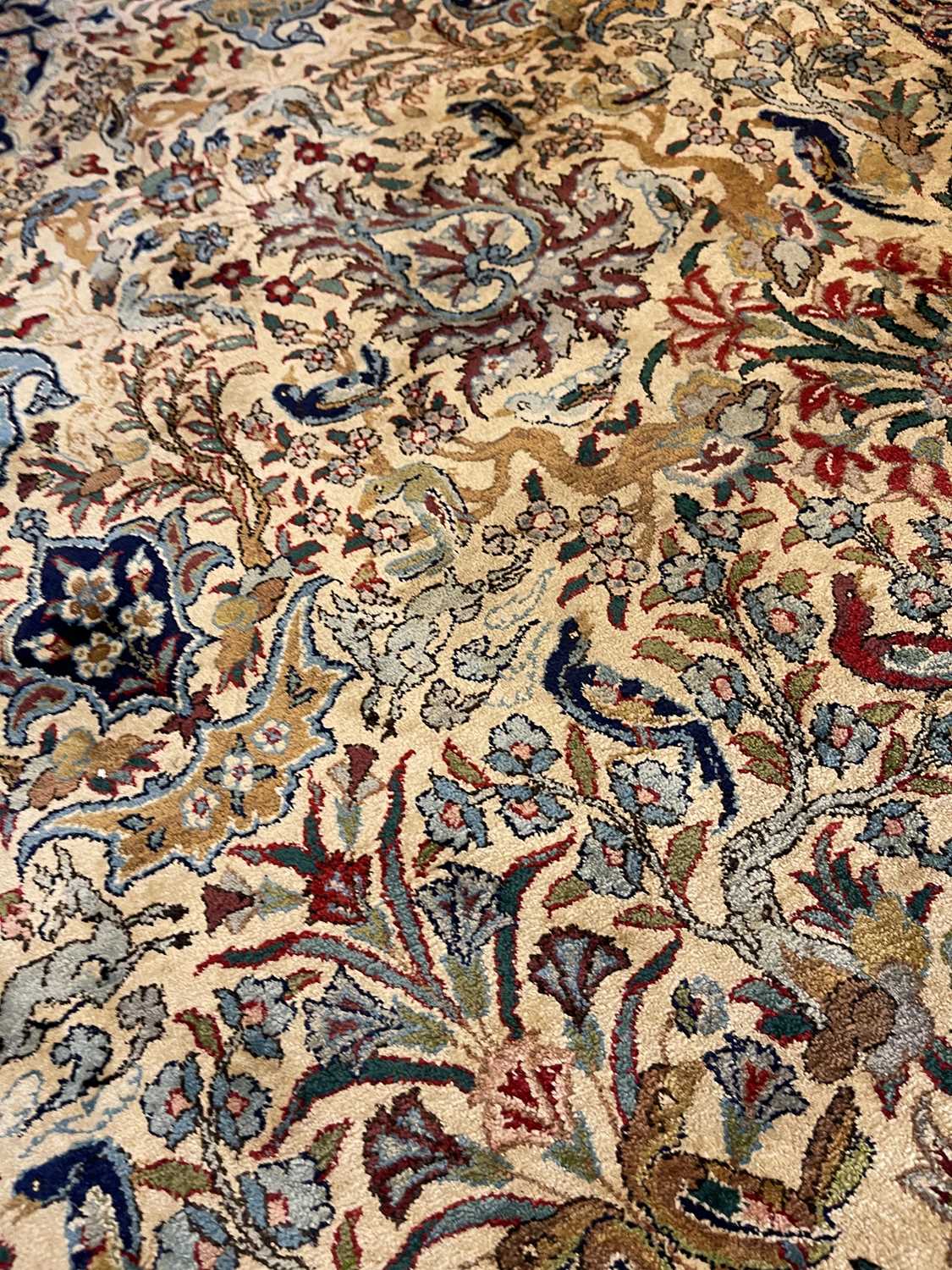 A Persian silk carpet, - Image 15 of 23