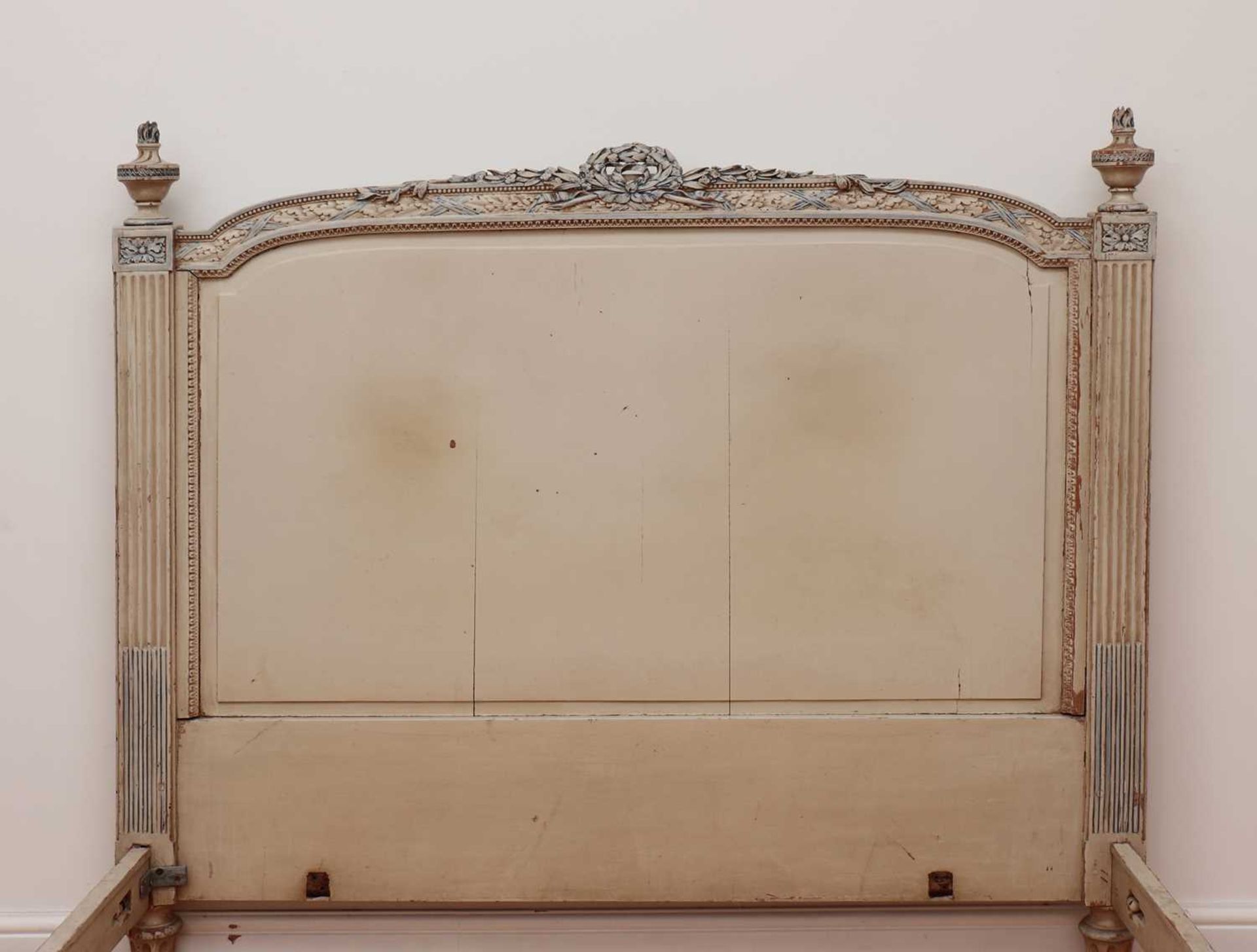 A French Louis XVI-style painted double bed, - Image 9 of 24