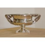 An Edwardian silver pedestal urn,