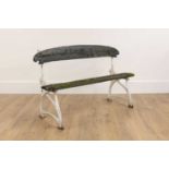 An Art Nouveau cast iron bench,