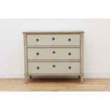 A Swedish Gustavian painted commode,