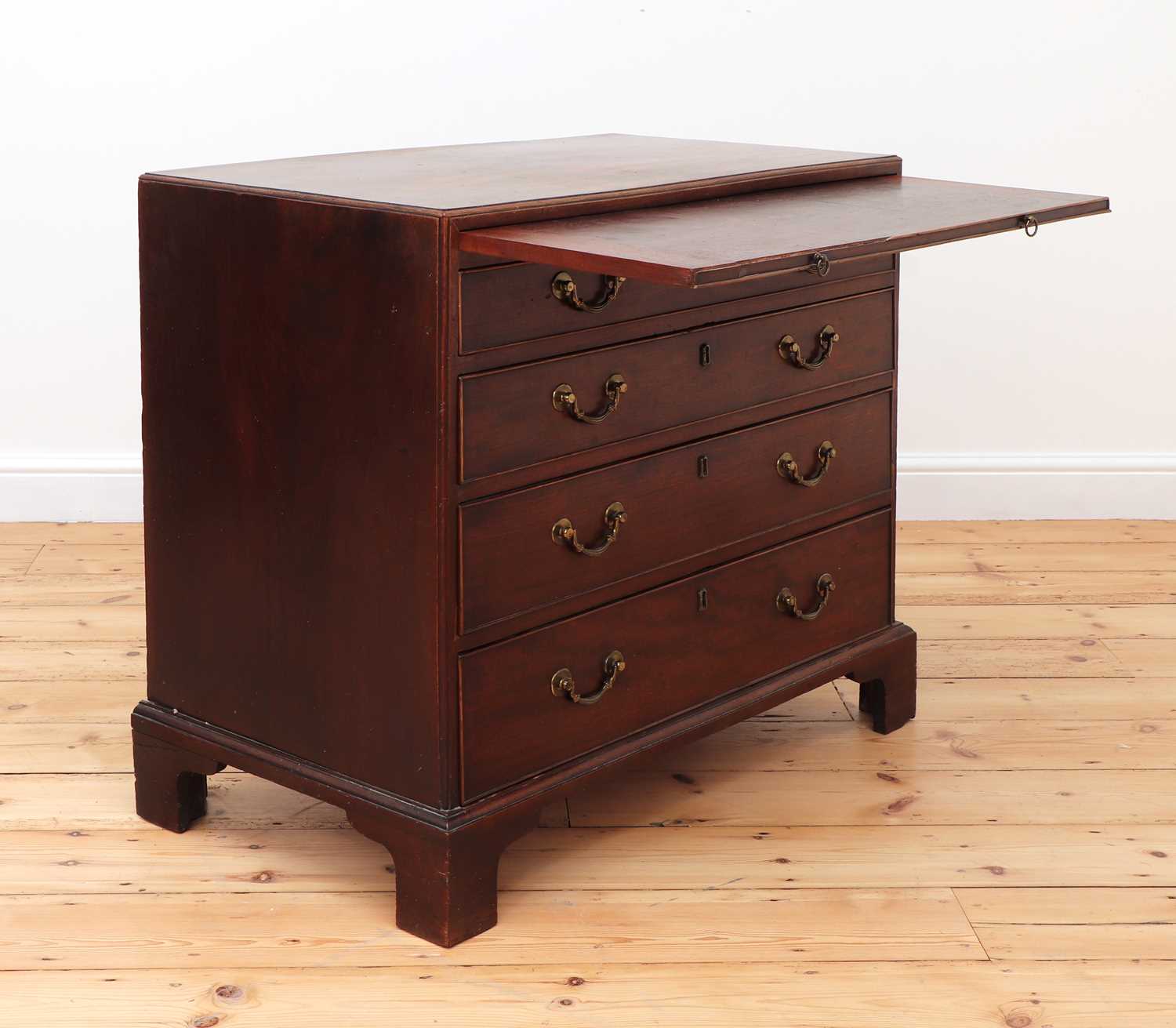 A George III mahogany caddy-top chest of drawers, - Image 2 of 48