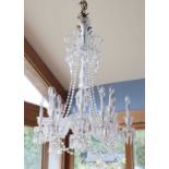 A cut-crystal twelve-light 'Zenith' chandelier by Baccarat,