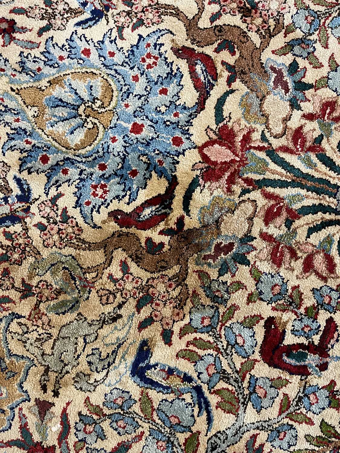A Persian silk carpet, - Image 11 of 23