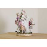 A Meissen group,