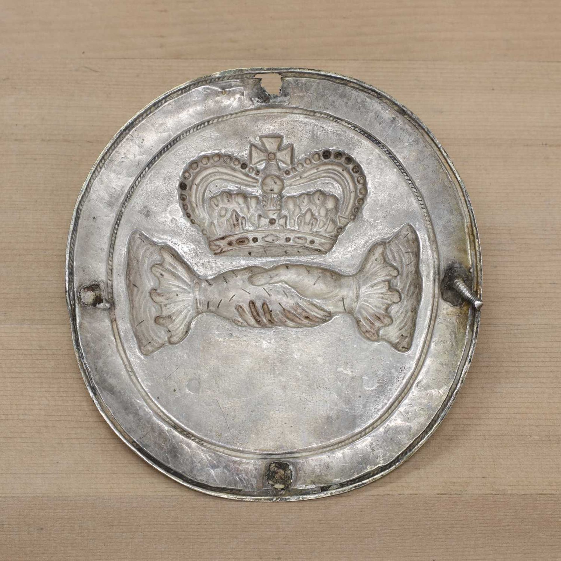 A silver-gilt fire office fireman's badge, - Image 2 of 2