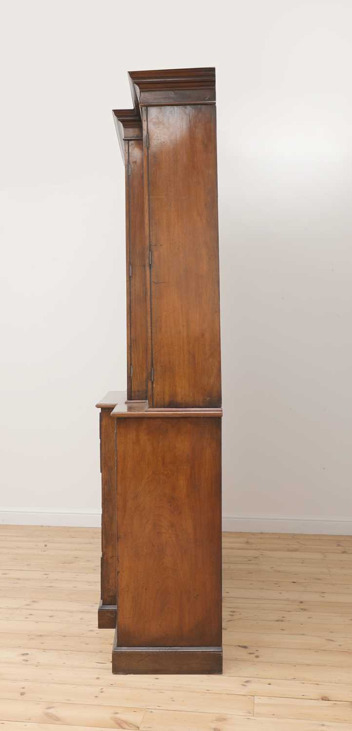 A George III mahogany secretaire breakfront bookcase, - Image 3 of 43