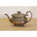 A Victorian silver breakfast teapot,