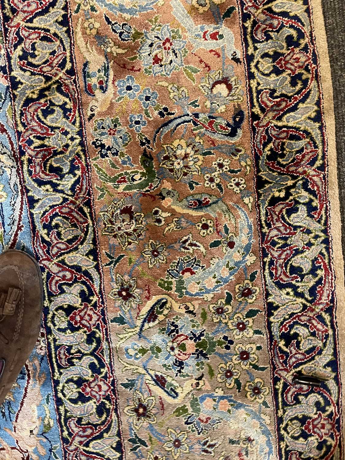 A Persian silk carpet, - Image 17 of 23