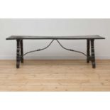 An oak refectory table,