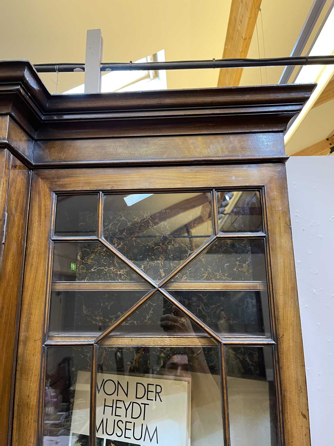 A George III mahogany secretaire breakfront bookcase, - Image 9 of 43