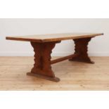 A large refectory table,