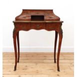 A French Louis XV-style kingwood and parquetry bonheur-du-jour,