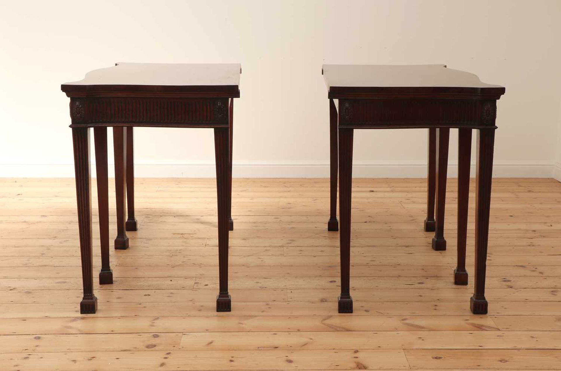 A pair of mahogany console tables, - Image 4 of 10