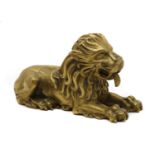 A bronze of a lion,