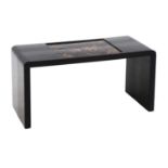 A japanned side table,
