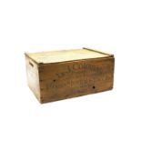 A vintage wooden Colman's Mustard & Starch box