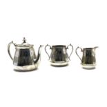 A silver plated tea set,