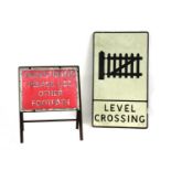 Two metal signs,