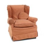 A Howard-style wingback chair,