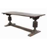 An oak refectory table,