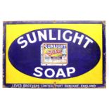 An enamel advertising sign, 'Sunlight Soap'
