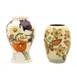 Three modern Moorcroft vases