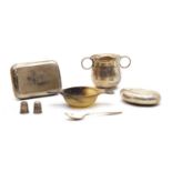 A Victorian silver pocket tobacco box