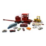 A collection of vintage Dinky, Corgi and Britains toys,