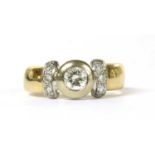 An 18ct gold diamond ring,