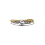 A gold diamond ring,