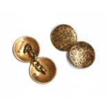 A pair of 9ct gold cufflinks, by James Harrison,