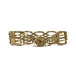 A 9ct gold gate bracelet,