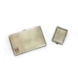 A sterling silver cigarette case,